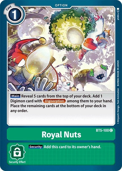 Image for Royal Nuts (BT5-100 C) (Battle of Omni) - Digimon Card Game