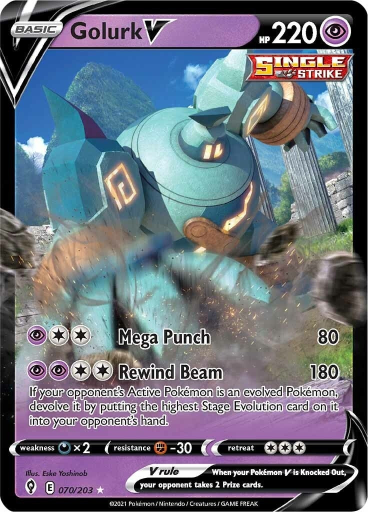 Image for Golurk V (070/203) (SWSH07: Evolving Skies) - Pokemon