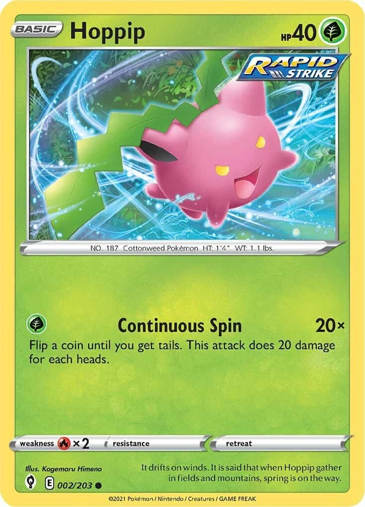 Image for Hoppip (002/203) (SWSH07: Evolving Skies) - Pokemon