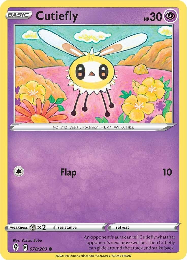 Image for Cutiefly (078/203) (SWSH07: Evolving Skies) - Pokemon