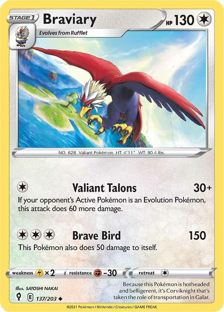 Image for Braviary (137/203) (SWSH07: Evolving Skies) - Pokemon