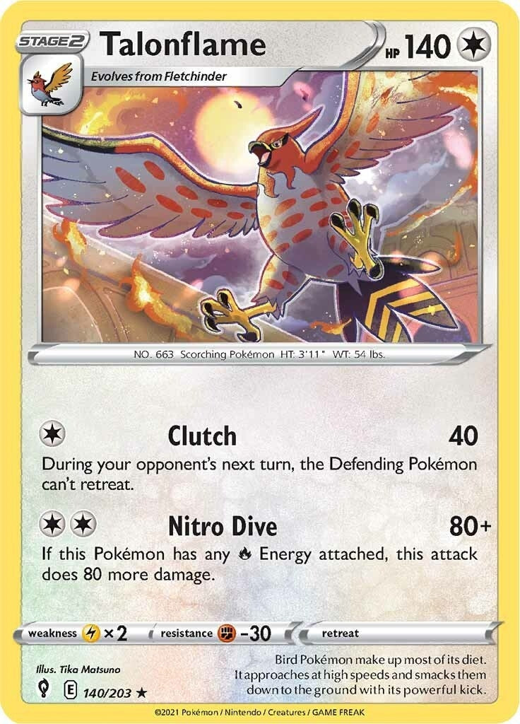 Image for Talonflame (140/203) (SWSH07: Evolving Skies) - Pokemon