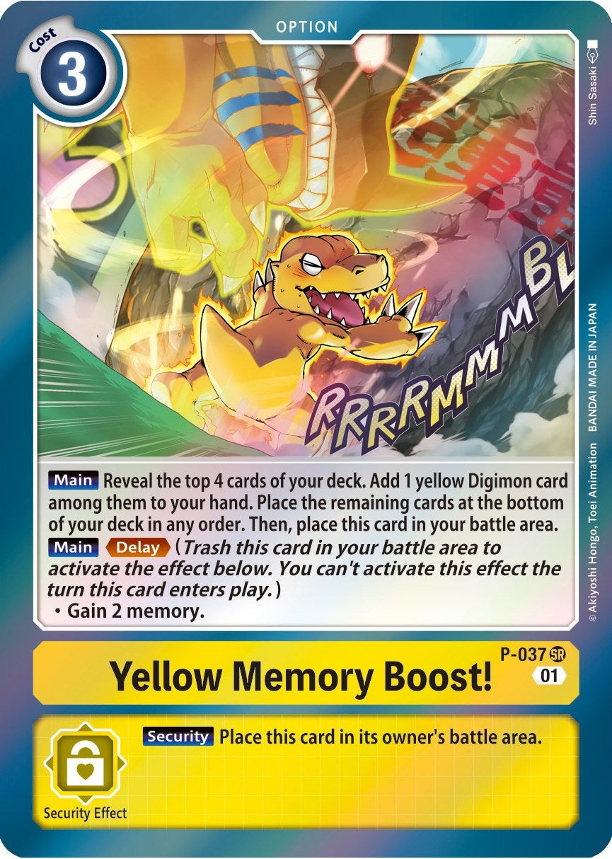 Image for Yellow Memory Boost! (P-037 SR) (Digimon Promotion Cards) - Digimon Card Game