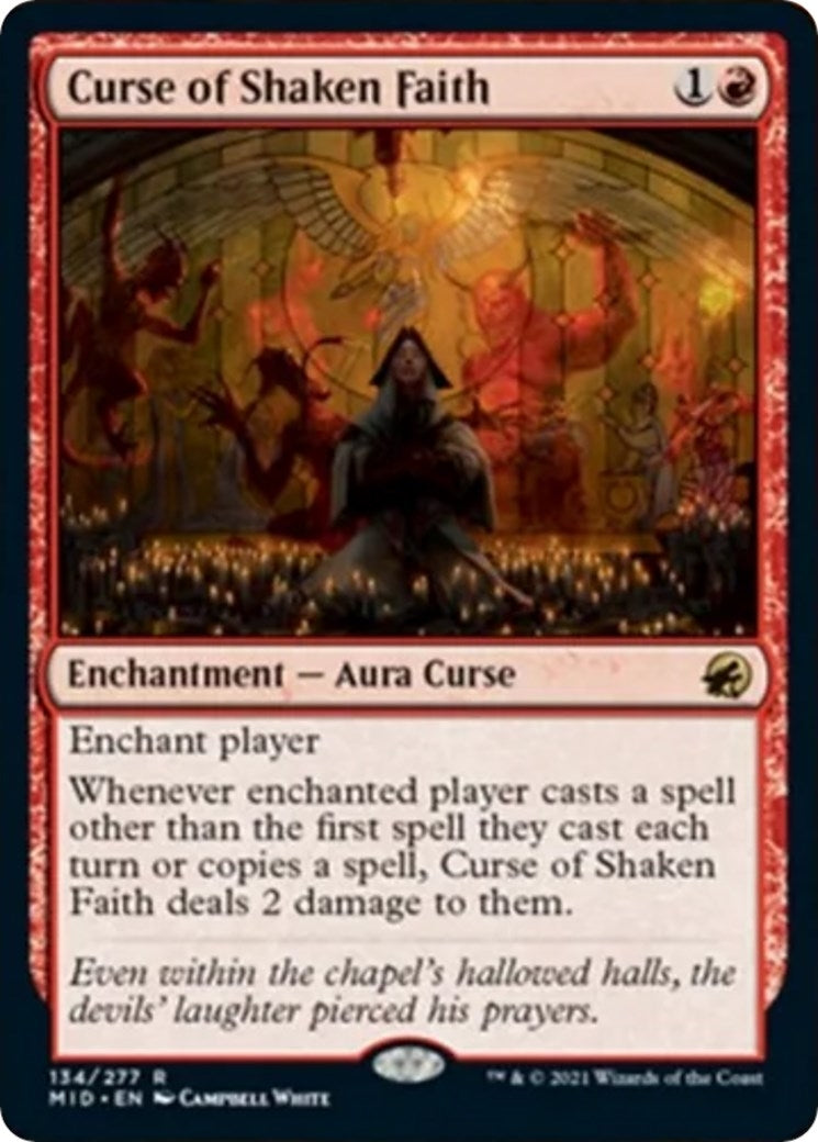 Image for Curse of Shaken Faith (134) (Innistrad: Midnight Hunt) - Magic: The Gathering