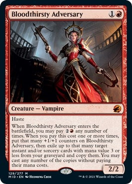 Image for Bloodthirsty Adversary (129) (Innistrad: Midnight Hunt) - Magic: The Gathering