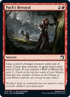 Image for Pack's Betrayal (153) (Innistrad: Midnight Hunt) - Magic: The Gathering