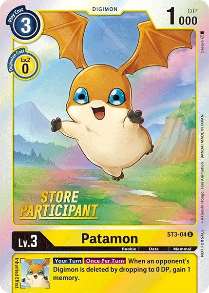 Image for Patamon - ST3-04 (Store Participant) (ST3-04 U) (Starter Deck 03: Heaven's Yellow) - Digimon Card Game