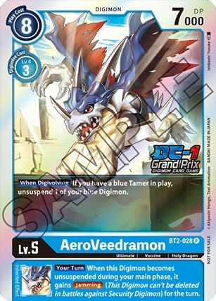 Image for AeroVeedramon (DC-1 Grand Prix) (BT2-028 R) (Release Special Booster 1.5) - Digimon Card Game