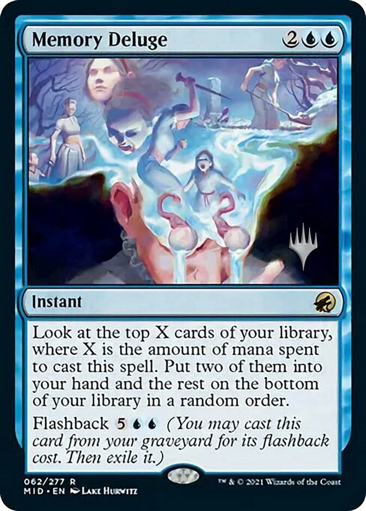 Image for Memory Deluge (62) (Promo Pack: Innistrad: Midnight Hunt) - Magic: The Gathering