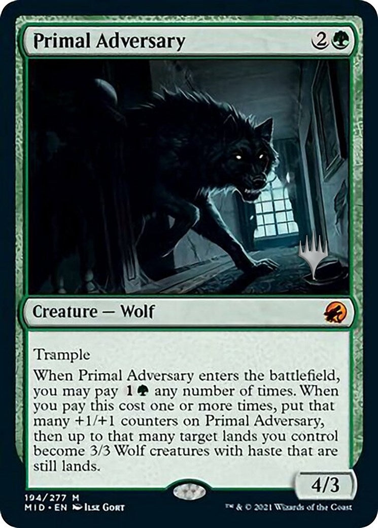 Image for Primal Adversary (194) (Promo Pack: Innistrad: Midnight Hunt) - Magic: The Gathering