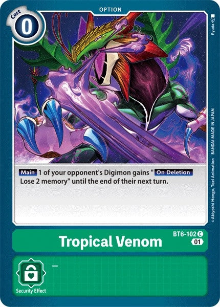 Image for Tropical Venom (BT6-102 C) (Double Diamond) - Digimon Card Game