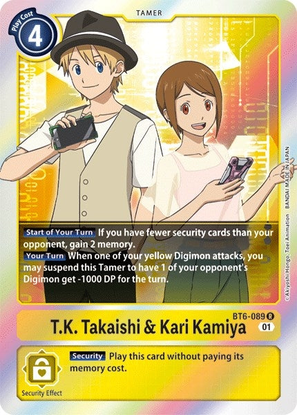 Image for T.K. Takaishi & Kari Kamiya (BT6-089 R) (Double Diamond) - Digimon Card Game