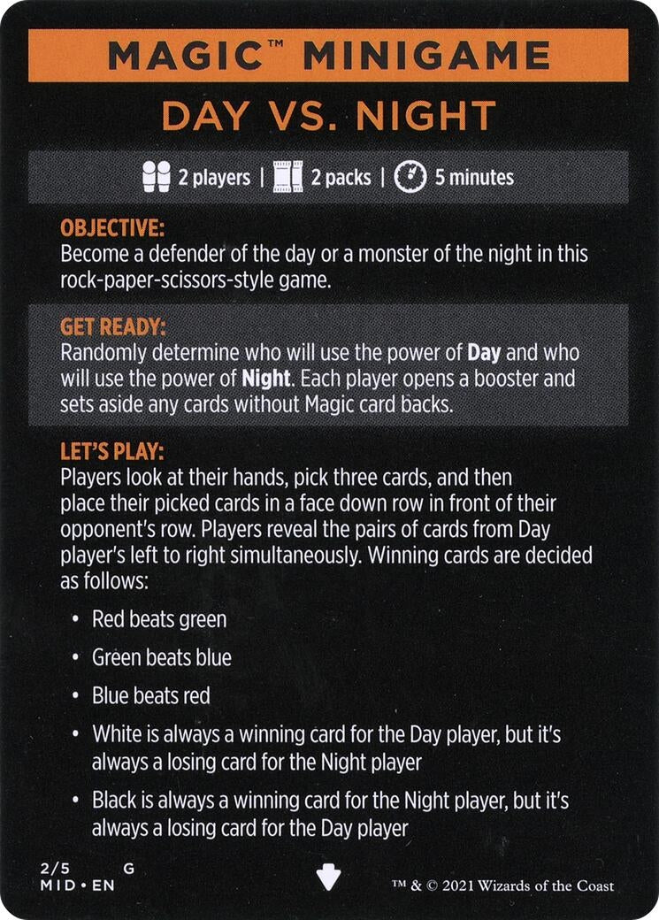 Image for Magic Minigame: Day Vs. Night (2) (Innistrad: Midnight Hunt) - Magic: The Gathering