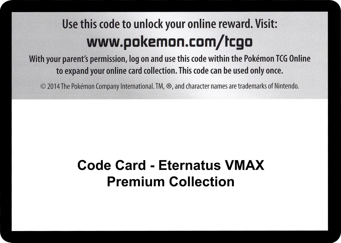 Image for Code Card - Eternatus VMAX Premium Collection (SWSH03: Darkness Ablaze) - Pokemon