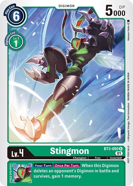 Image for Stingmon (Winner Pack Double Diamond) (BT3-050 R) (Release Special Booster 1.0) - Digimon Card Game