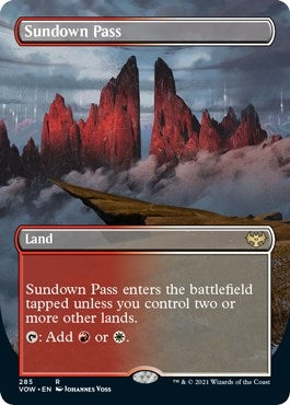 Image for Sundown Pass (Borderless) (285) (Innistrad: Crimson Vow) - Magic: The Gathering