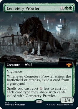 Image for Cemetery Prowler (Extended Art) (385) (Innistrad: Crimson Vow) - Magic: The Gathering