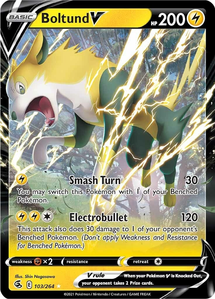Image for Boltund V (103/264) (SWSH08: Fusion Strike) - Pokemon