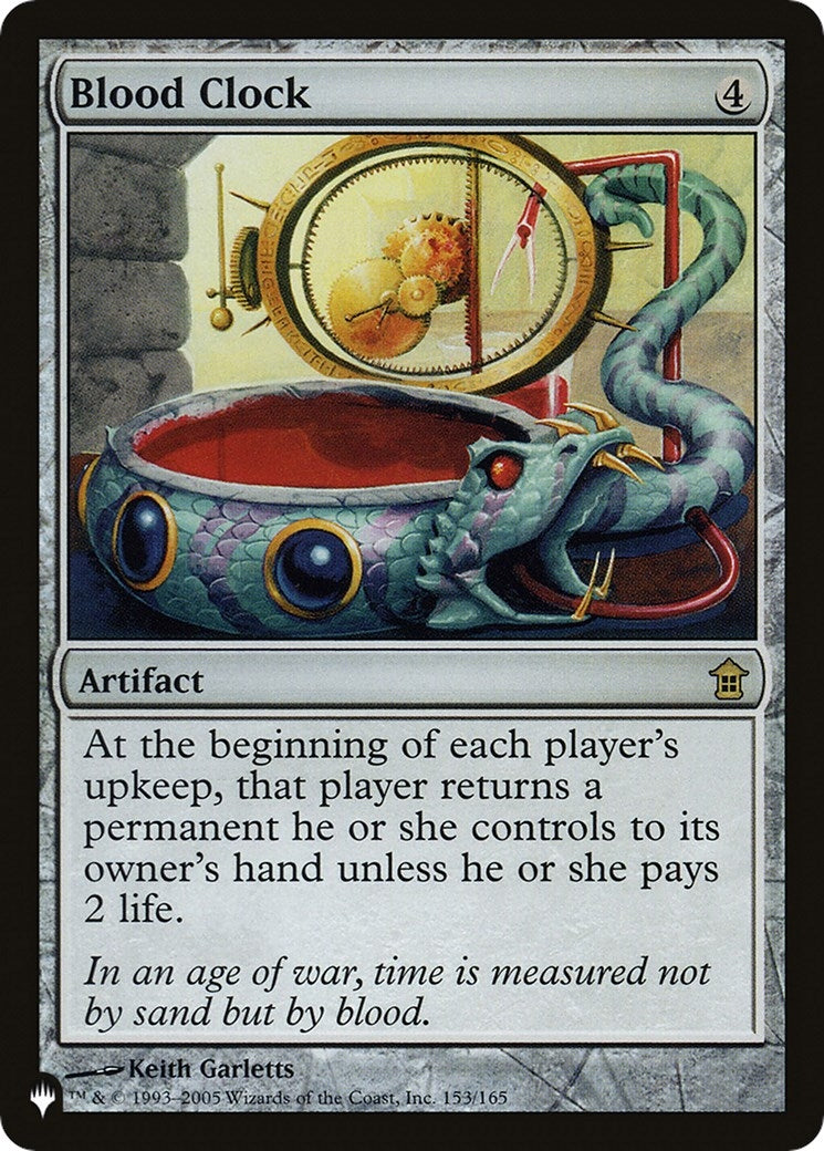 Image for Blood Clock (153/165) (The List Reprints) - Magic: The Gathering