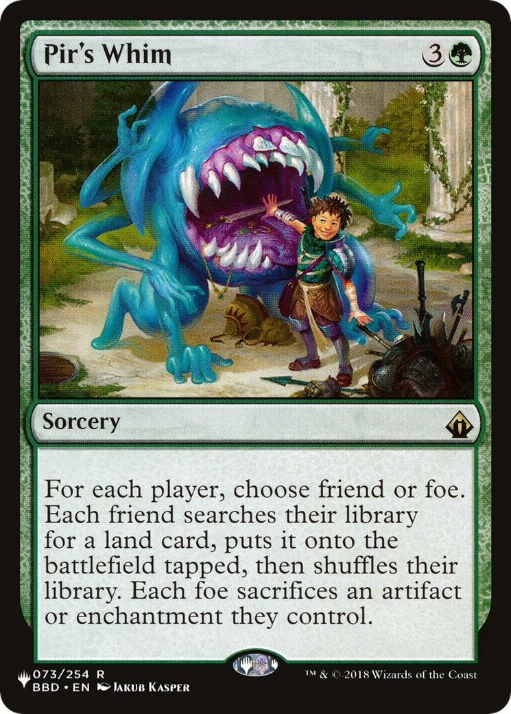 Image for Pir's Whim (073/254) (The List Reprints) - Magic: The Gathering