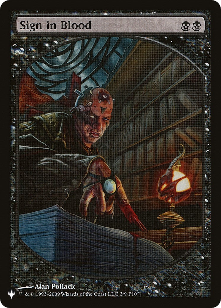Image for Sign in Blood (P10) (9-Mar) (The List Reprints) - Magic: The Gathering