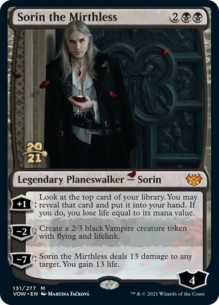 Image for Sorin the Mirthless (131) (Prerelease Cards) - Magic: The Gathering