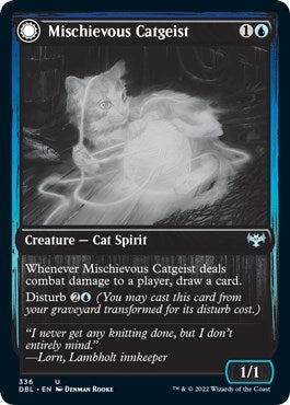 Image for Mischievous Catgeist (336) (Innistrad: Double Feature) - Magic: The Gathering