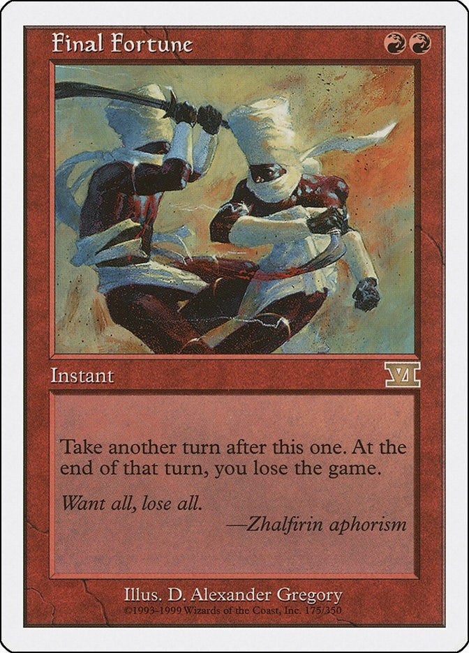 Image for Final Fortune (175) (Classic Sixth Edition) - Magic: The Gathering