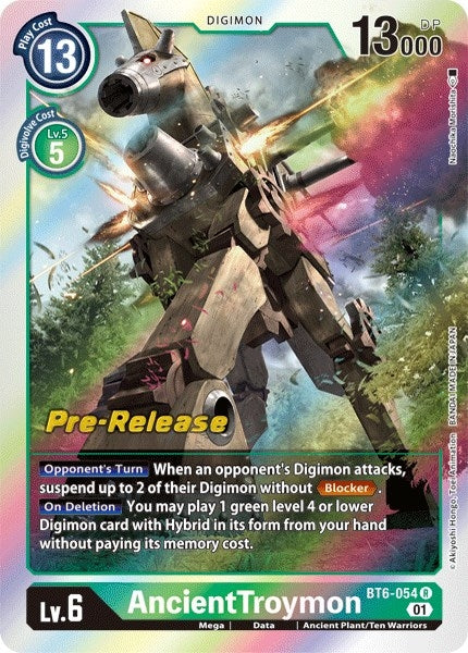 Image for AncientTroymon (BT6-054 R) (Double Diamond Pre-Release Cards) - Digimon Card Game