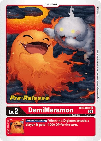 Image for DemiMeramon (BT6-001 U) (Double Diamond Pre-Release Cards) - Digimon Card Game
