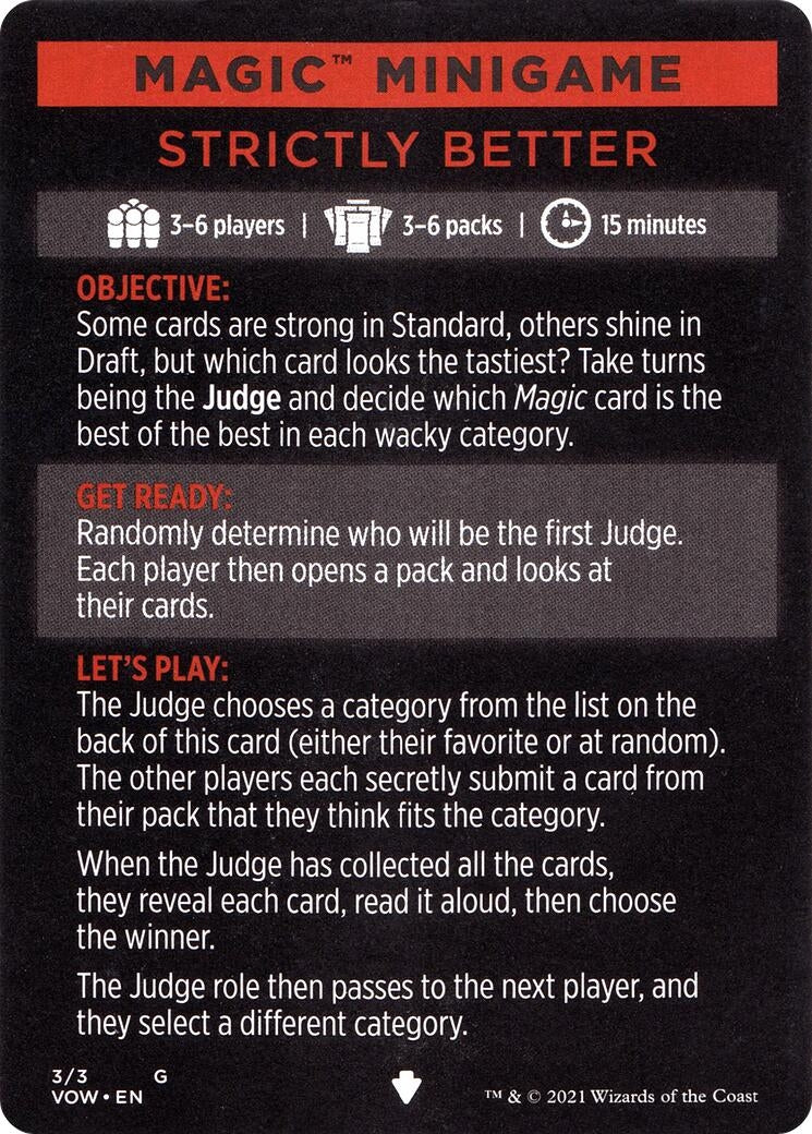 Image for Magic Minigame: Strictly Better (3) (Innistrad: Crimson Vow) - Magic: The Gathering