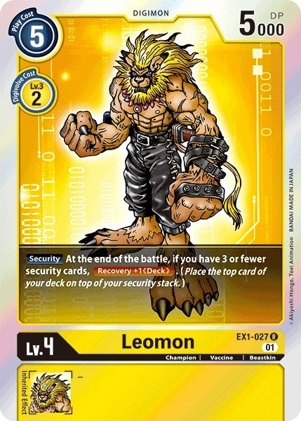 Image for Leomon (EX1-027 R) (Classic Collection) - Digimon Card Game