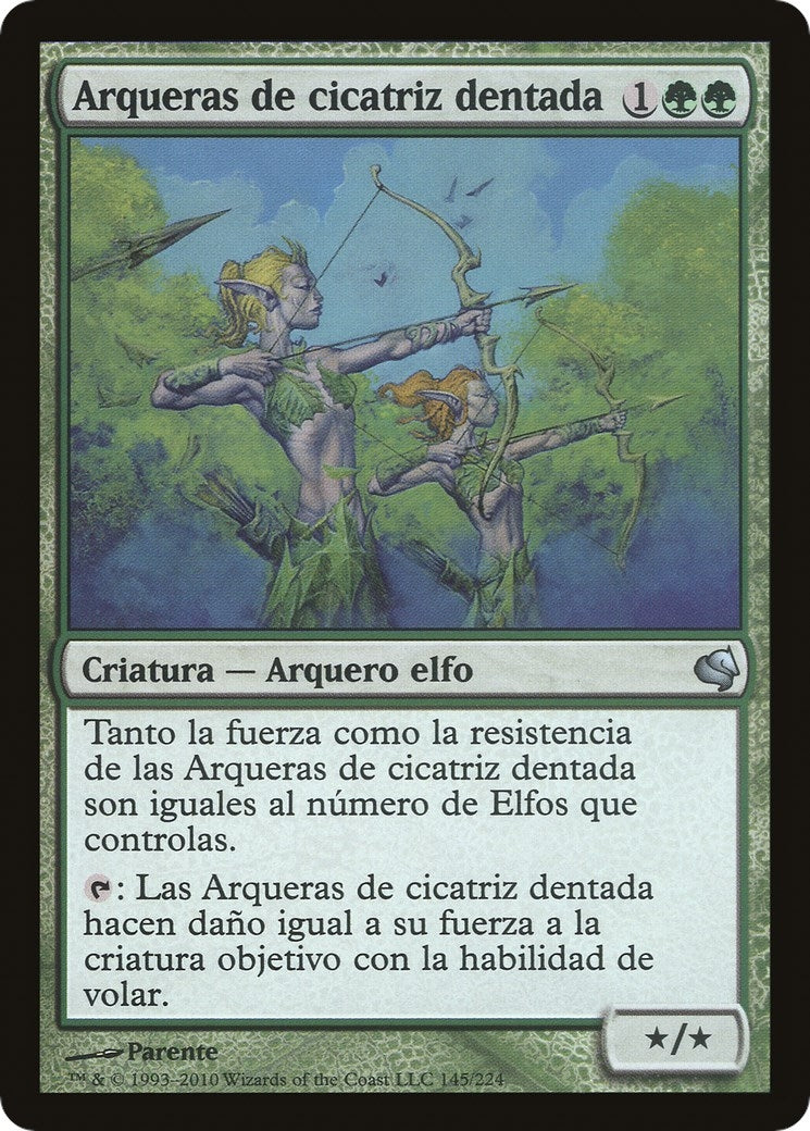 Image for Jagged-Scar Archers (Spanish) - "Arqueras de cicatriz dentada" (145) (Magic Encyclopedia 2011 (Salvat)) - Magic: The Gathering