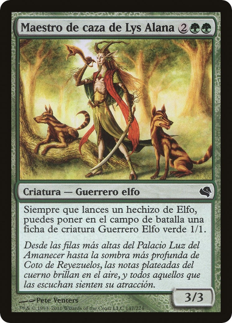 Image for Lys Alana Huntmaster (Spanish) - "Maestro de caza de Lys Alana" (147) (Magic Encyclopedia 2011 (Salvat)) - Magic: The Gathering