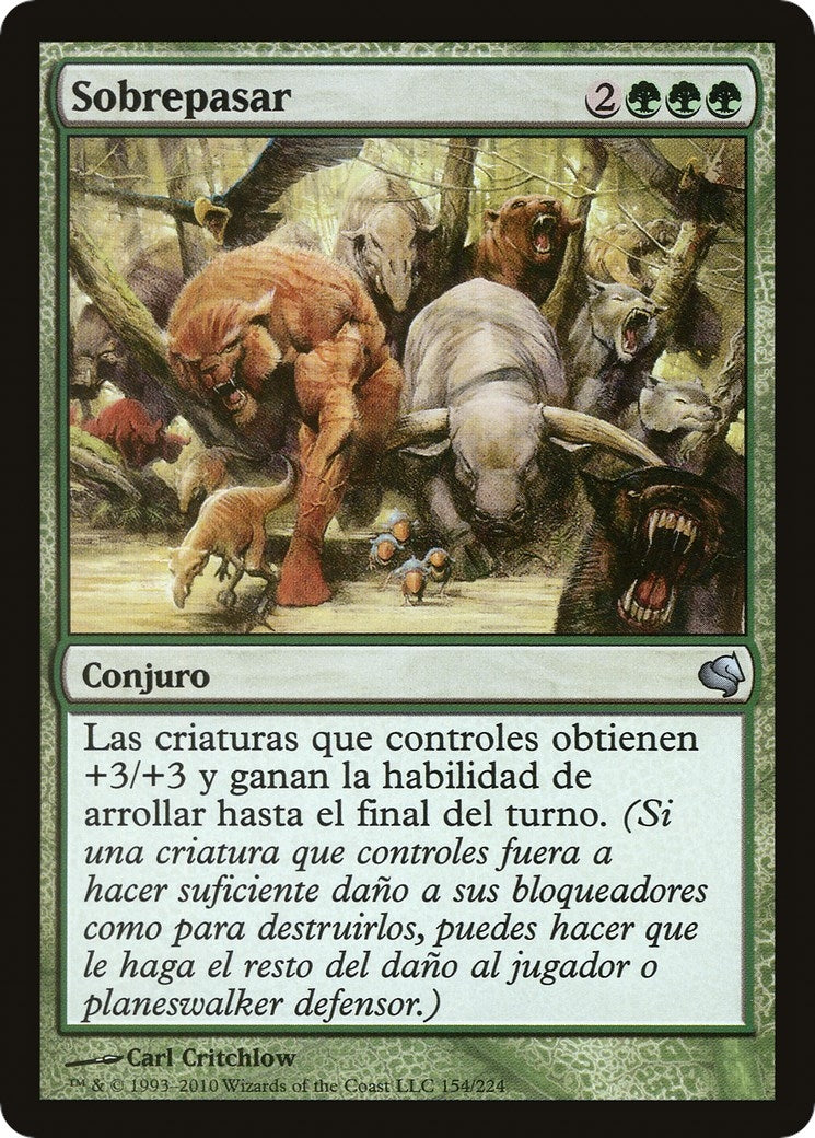 Image for Overrun (Spanish) - "Sobrepasar" (154) (Magic Encyclopedia 2011 (Salvat)) - Magic: The Gathering