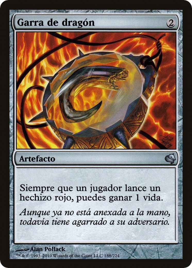 Image for Dragon's Claw (Spanish) - "Garra de dragon" (188) (Magic Encyclopedia 2011 (Salvat)) - Magic: The Gathering