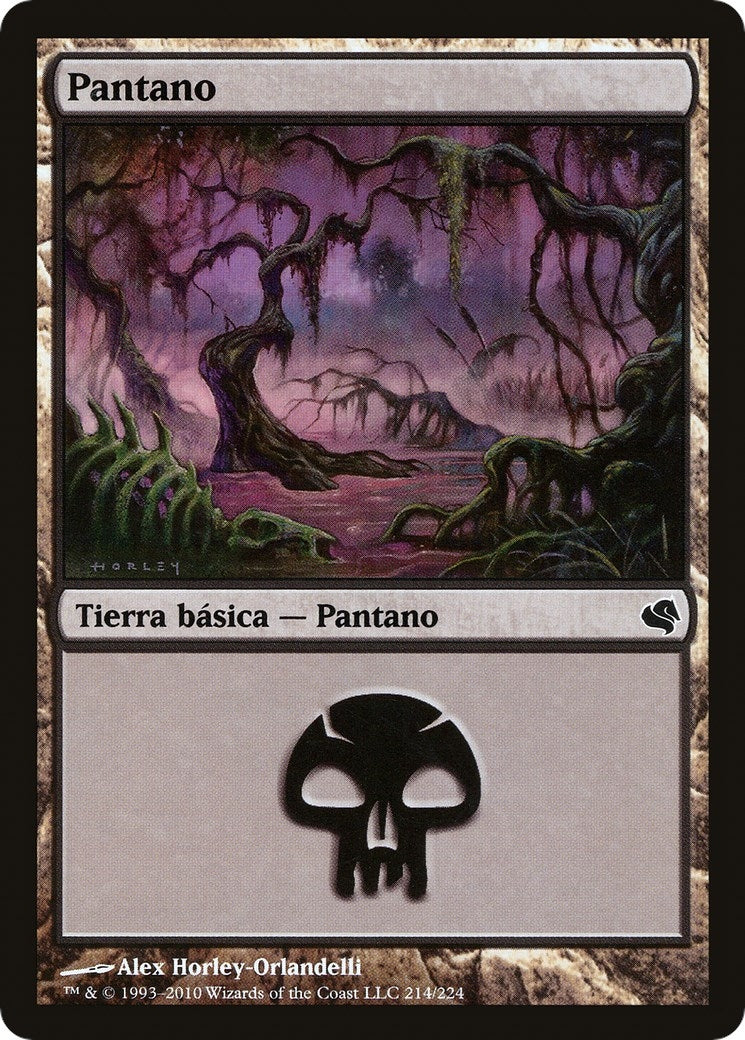 Image for Swamp (Spanish) - "Pantano" (214) (214) (Magic Encyclopedia 2011 (Salvat)) - Magic: The Gathering