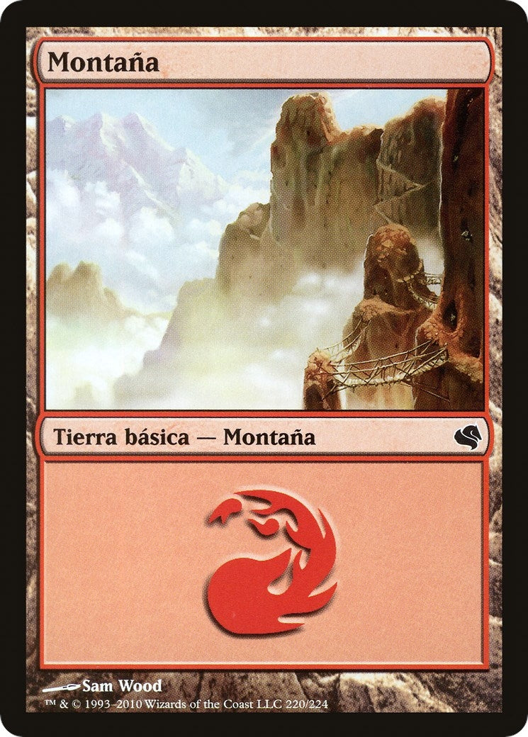 Image for Mountain (Spanish) - "Montana" (220) (220) (Magic Encyclopedia 2011 (Salvat)) - Magic: The Gathering