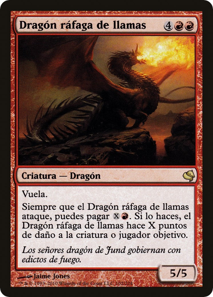 Image for Flameblast Dragon (Spanish) - "Dragon rafaga de llamas" (102) (Magic Encyclopedia 2011 (Salvat)) - Magic: The Gathering