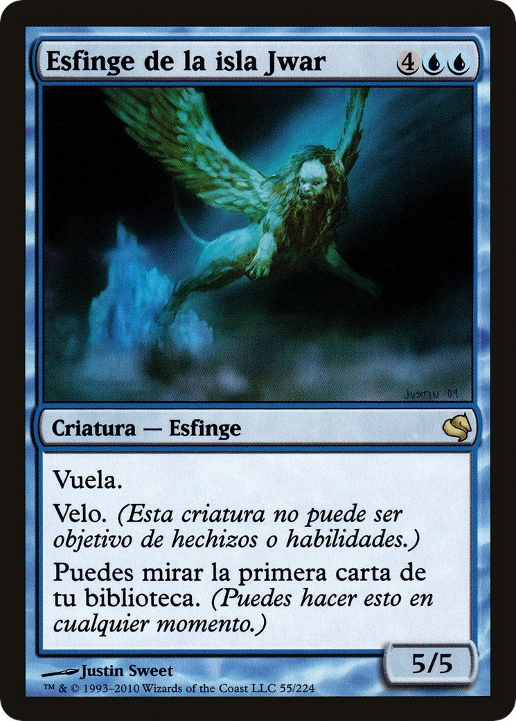 Image for Sphinx of Jwar Isle (Spanish) - "Esfinge de la isla Jwar" (55) (Magic Encyclopedia 2011 (Salvat)) - Magic: The Gathering