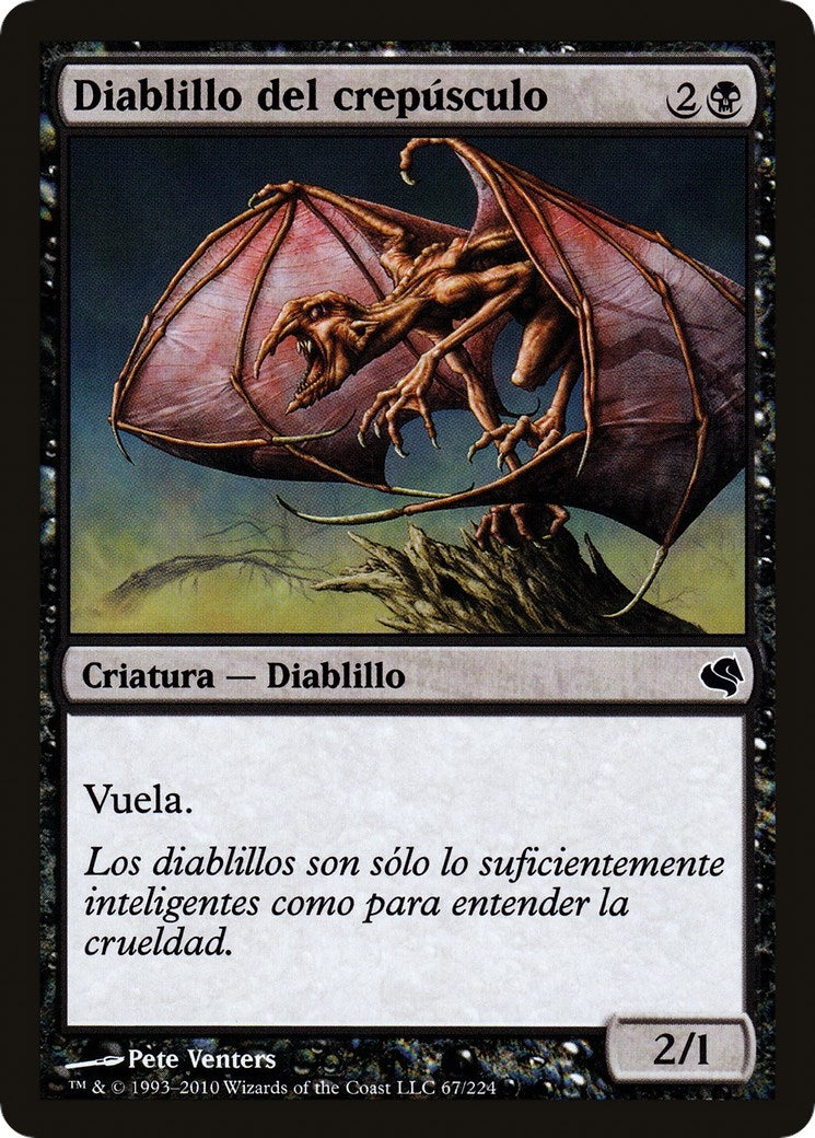 Image for Dusk Imp (Spanish) - "Diablillo del crepusculo" (67) (Magic Encyclopedia 2011 (Salvat)) - Magic: The Gathering