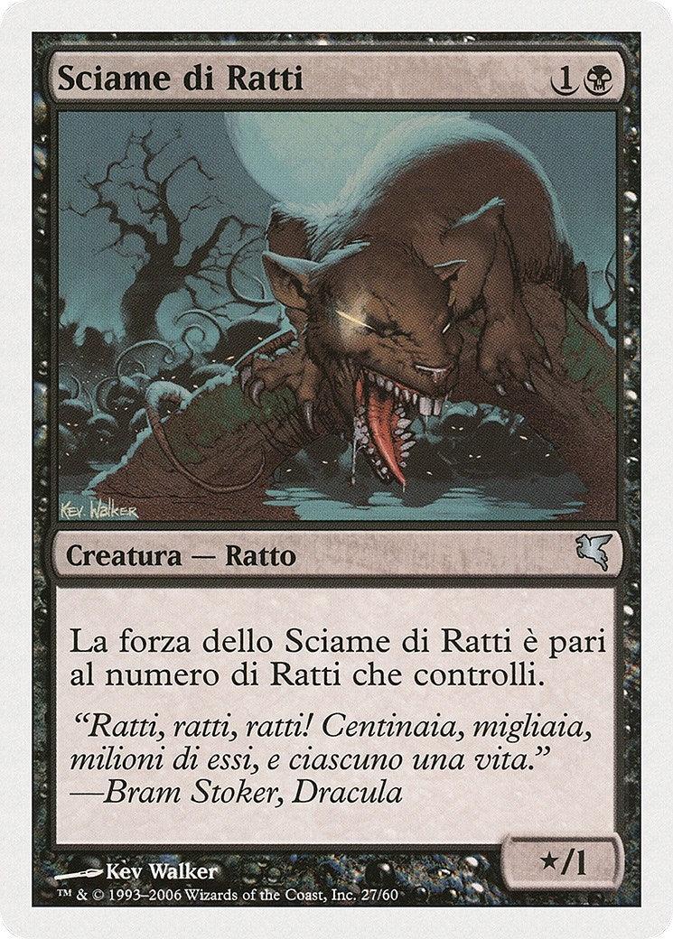 Image for Swarm of Rats (Italian) - "Sciame di rats" (A27) (A27) (Magic Encyclopedia 2005 (Salvat/Hachette)) - Magic: The Gathering