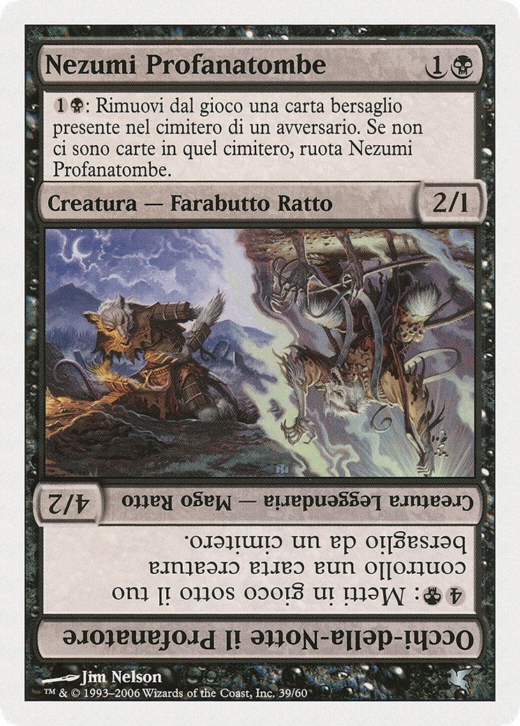 Image for Nezumi Graverobber // Nighteyes the Desecrator (Italian) - "Nezumi Profanatombe" (A39) (A39) (Magic Encyclopedia 2005 (Salvat/Hachette)) - Magic: The Gathering