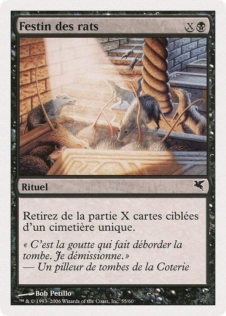 Image for Rats' Feast (French) - "Festing des rats" (A55) (A55) (Magic Encyclopedia 2005 (Salvat/Hachette)) - Magic: The Gathering
