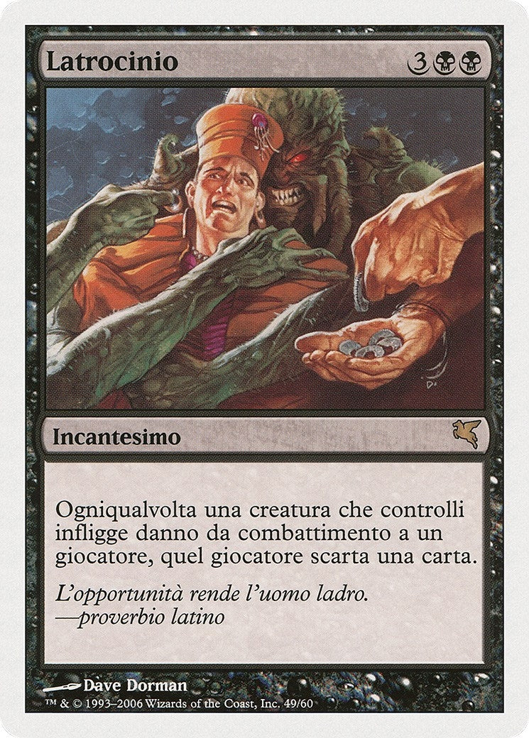 Image for Larceny (Italian) - "Latrocinio" (A49) (Magic Encyclopedia 2005 (Salvat/Hachette)) - Magic: The Gathering