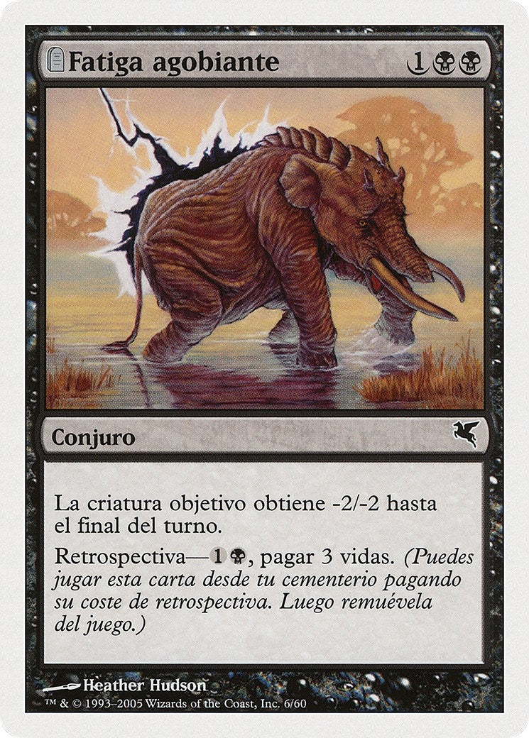 Image for Crippling Fatigue (Spanish) - "Fatiga agobiante" (A6) (A6) (Magic Encyclopedia 2005 (Salvat/Hachette)) - Magic: The Gathering