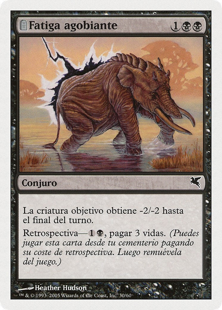 Image for Crippling Fatigue (Spanish) - "Fatiga agobiante" (A30) (A30) (Magic Encyclopedia 2005 (Salvat/Hachette)) - Magic: The Gathering