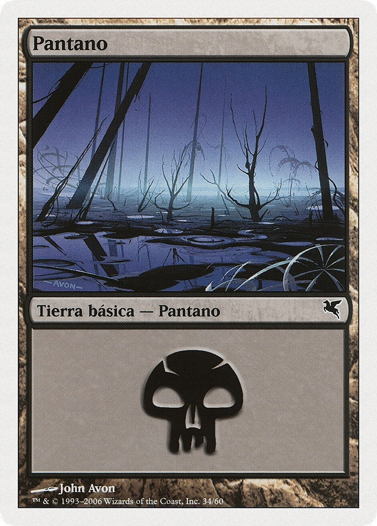 Image for Swamp (Spanish) - "Pantano" (D34) (D34) (Magic Encyclopedia 2005 (Salvat/Hachette)) - Magic: The Gathering