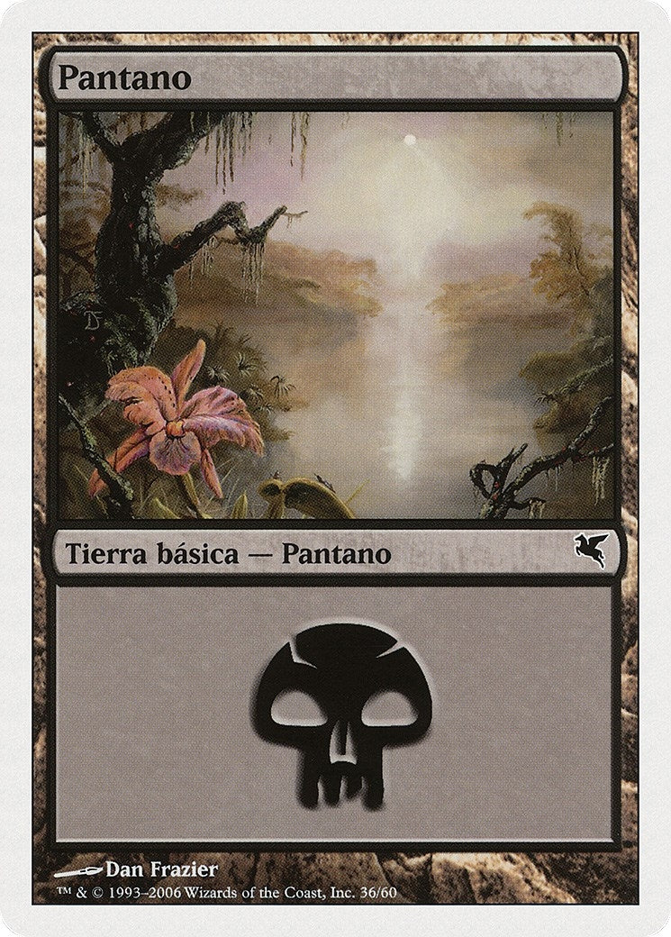 Image for Swamp (Spanish) - "Pantano" (E36) (E36) (Magic Encyclopedia 2005 (Salvat/Hachette)) - Magic: The Gathering