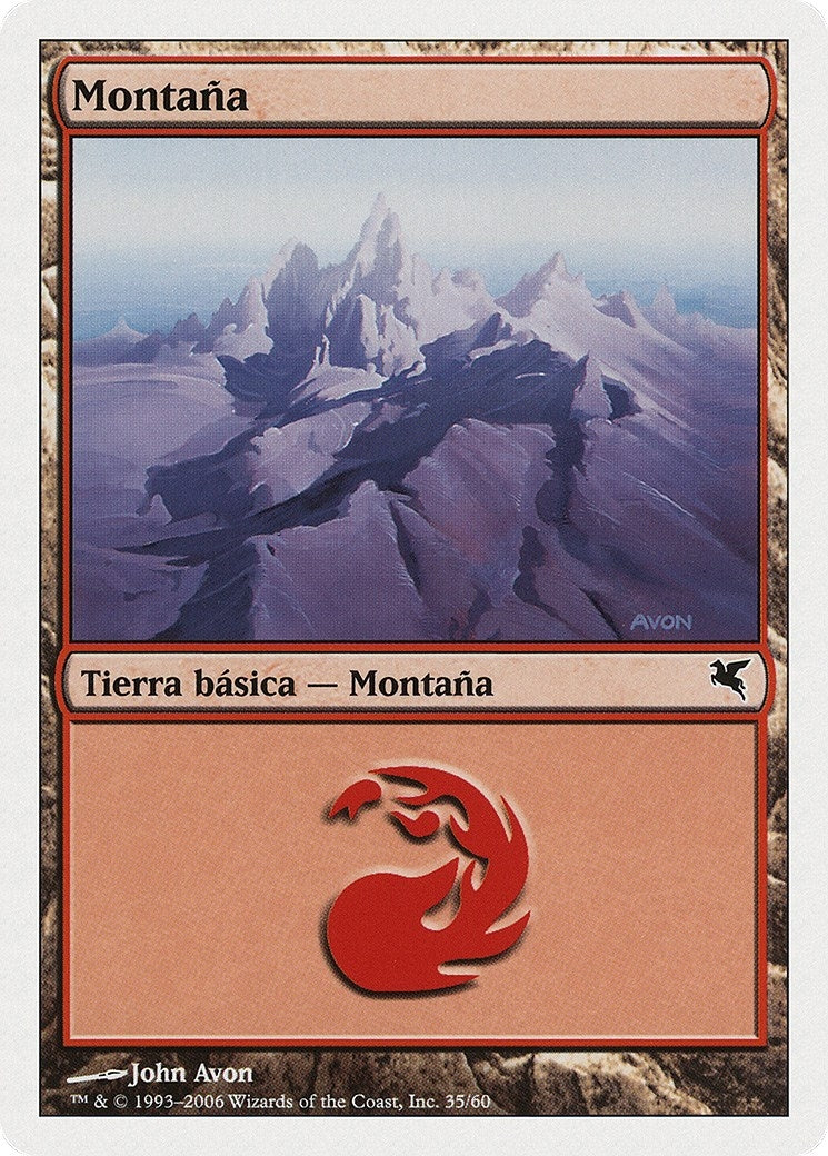 Image for Mountain (Spanish) - "Montana" (C35) (C35) (Magic Encyclopedia 2005 (Salvat/Hachette)) - Magic: The Gathering